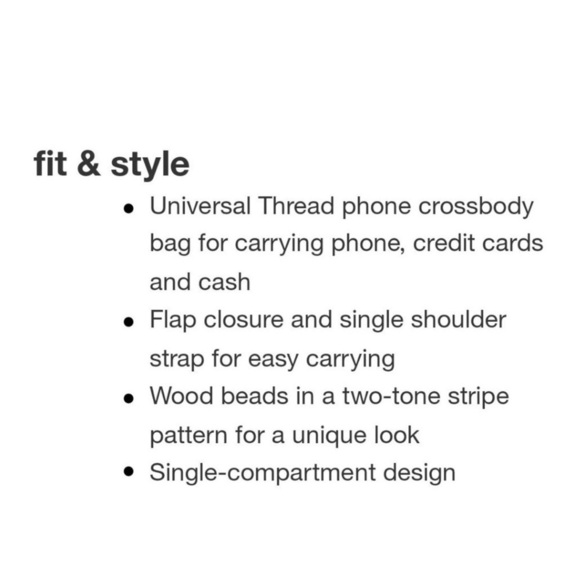 Universal Thread™ Striped Straw Beads Phone Crossbody Bag Blue - Picture 5 of 8